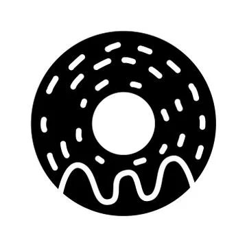 Donut icon vector isolated on white background Stock Illustration