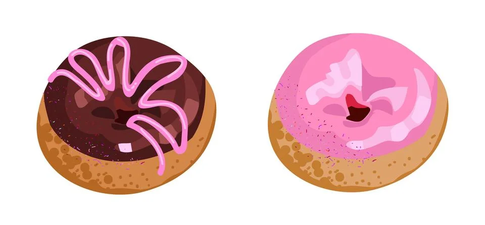 Donut illustration vector Stock Illustration