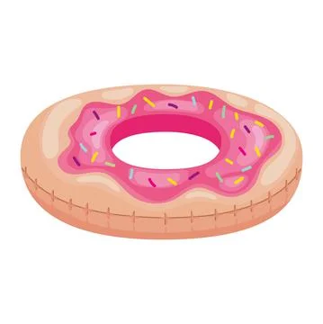 Donut inflatable ring float 스톡 일러스트