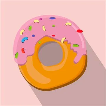Donut isolated flat style vector illustration. Stock Illustration