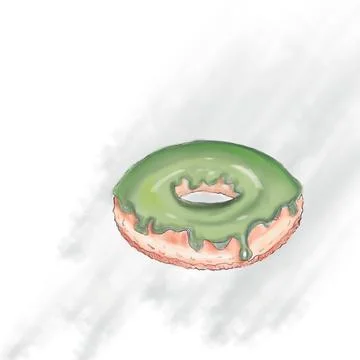 Donut isolated on a light grey background in a modern flat style. Donuts into Stock Photos
