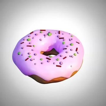 Donut isolated on white background Stock Illustration