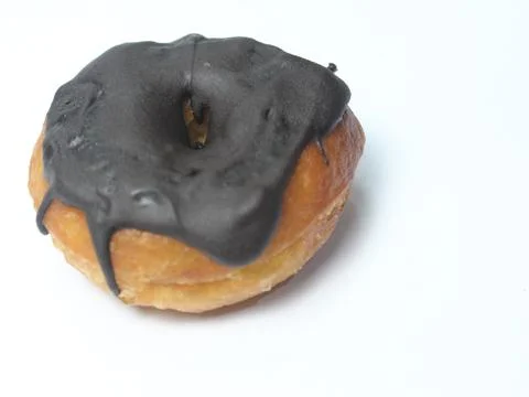 Donut isolated on white background, side view Stock Photos