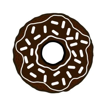 Donut isolated on white background. Simple flat vector illustration, EPS 10 Stock Illustration
