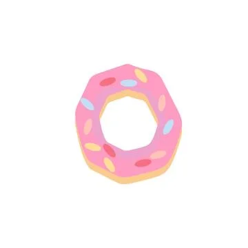 Donut isolated on a white background. Vector illustration. Stock Illustration