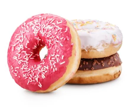 Donut isolated on white Stock Photos