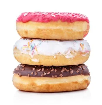 Donut isolated on white Stock Photos
