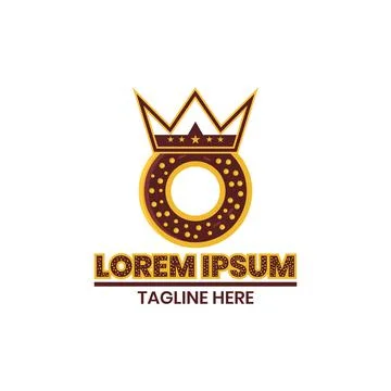 Donut king logo, Stock Illustration