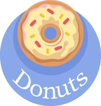 Donut logo, delicious tasting bread making business Stock-Illustration