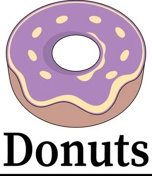 Donut logo, delicious tasting bread making business Stock Illustration
