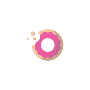 Donut logo vector. symbol. logo design. Stock Illustration