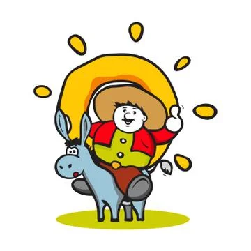 Donut man logo Stock Illustration