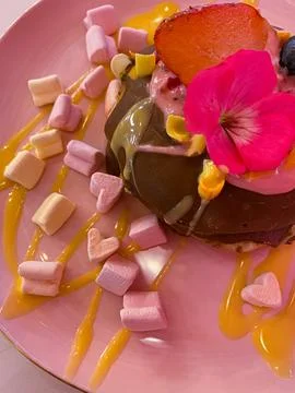 DONUT WITH MARSHMALLOW Stock Photos