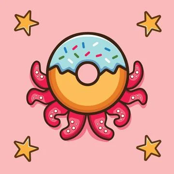 Donut Monsters 스톡 일러스트
