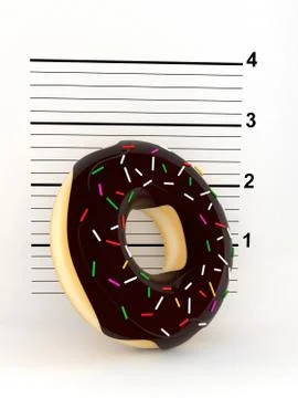 Donut mug shot Stock Illustration