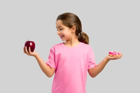 Donut or Apple Stock Photos