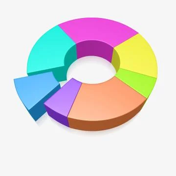 Donut or pie chart Stock Illustration