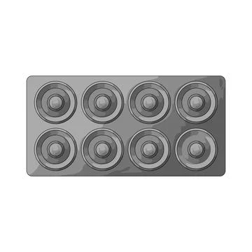 Donut pan illustration Stock Illustration