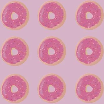 Donut pattern Artwork Stock Illustration