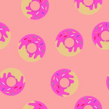 Donut Pattern. Illustrazione stock