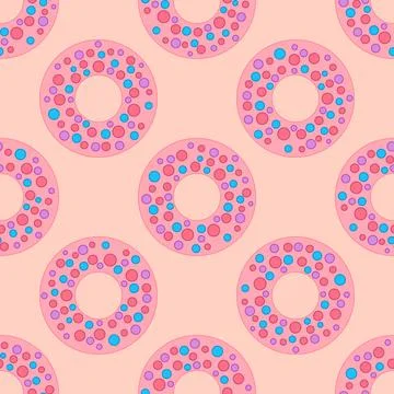 Donut pattern Stock Illustration