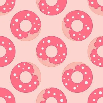 Donut pattern Stock Illustration
