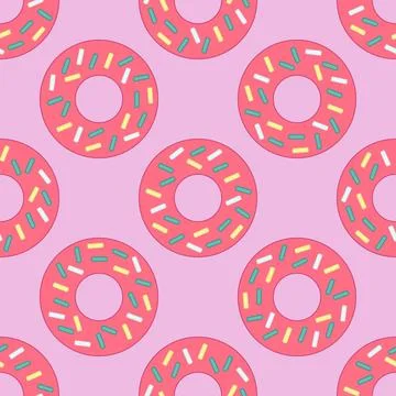 Donut pattern Stock Illustration