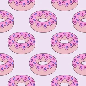 Donut pattern Stock Illustration
