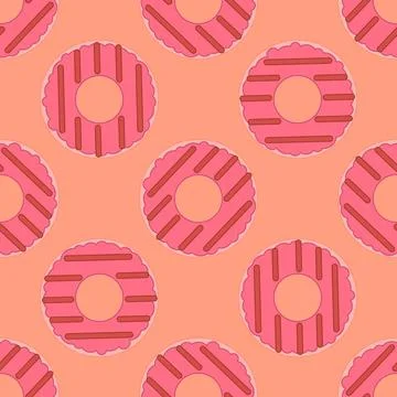 Donut pattern Stock Illustration