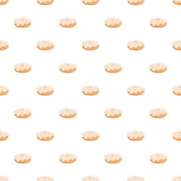 Donut pattern with white icing and sprinkles 스톡 일러스트