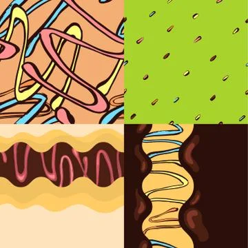 Donut Patterns Stock Illustration