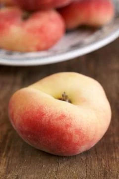 Donut peaches Stock Photos