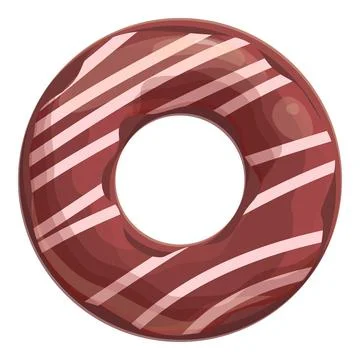 Donut pie icon cartoon vector. Sugar cake Stock Illustration