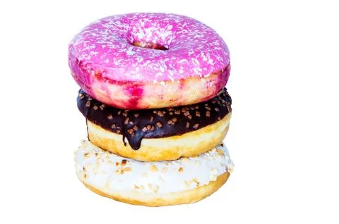 Donut pile Stock Photos