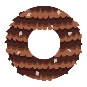 Donut pinata icon cartoon vector. Mexican party Illustrazione stock