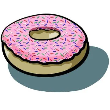 Donut Pink Illustrazione stock
