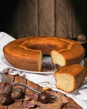 Donut on plate Stock Photos