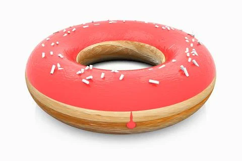 Donut with red sugar layer Stock Illustration
