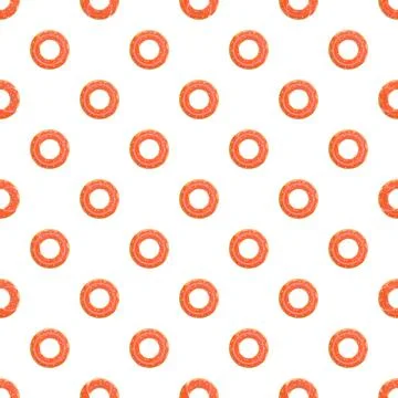 Donut seamless pattern with orange icing repeating 스톡 일러스트