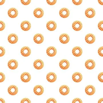 Donut seamless pattern representing sweet food desserts 스톡 일러스트