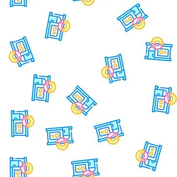 Donut shop vector seamless pattern 스톡 일러스트