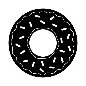 Donut silhouette. Stock Illustration