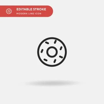 Donut Simple vector icon. Illustration symbol design template for web mobile  Stock Illustration