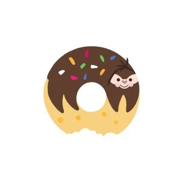 Donut sloth イラスト素材