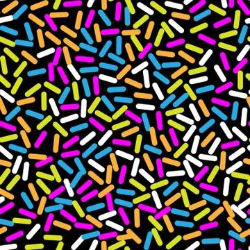 Donut sweet glaze seamless pattern with coconut shavings topping イラスト素材