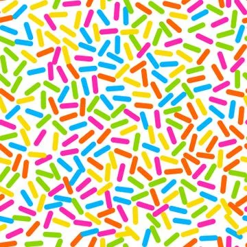 Donut sweet glaze seamless pattern with coconut shavings topping Stock Illustration