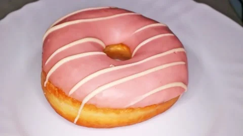 Donut Texture Closeup Video Seamless Looping Stock Footage 140135394