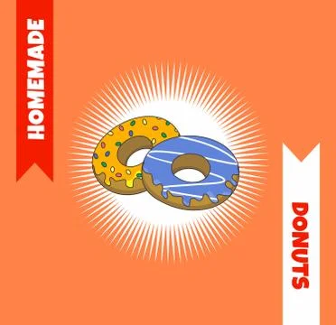 Donut theme Illustrazione stock