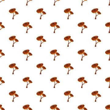 Donut trees growing pattern on white background Stock Illustration