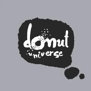 Donut Universe in a Speech Bubble Illustrazione stock